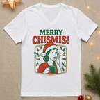 Merry Chismis! Retro Ladies' V-Neck