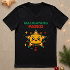 Kawaii Maligayang Pasko Ladies' V-Neck