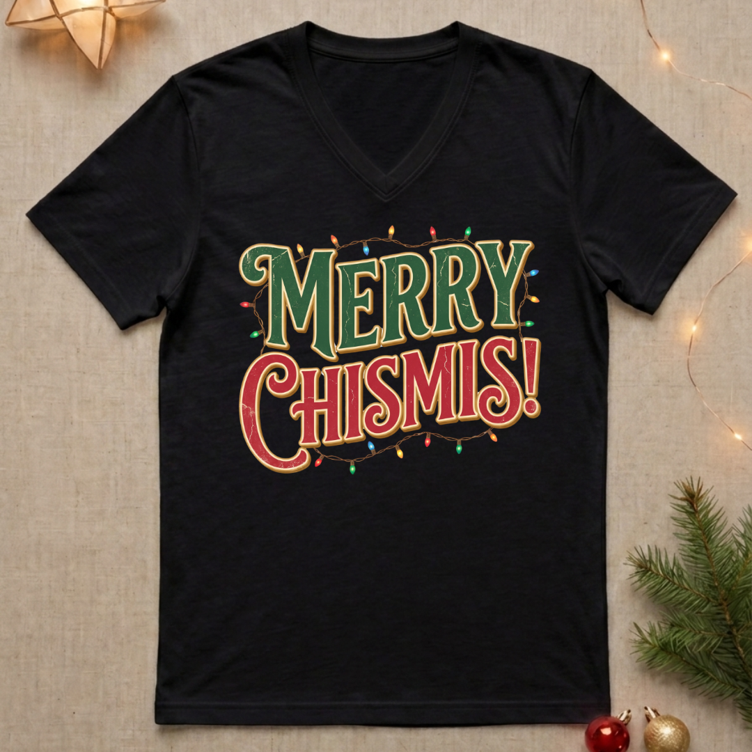 Merry Chismis! Ladies' V-Neck