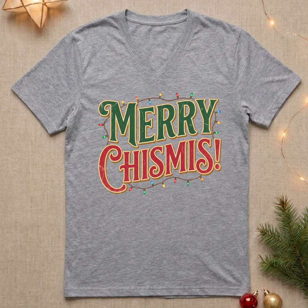 Merry Chismis! Ladies' V-Neck