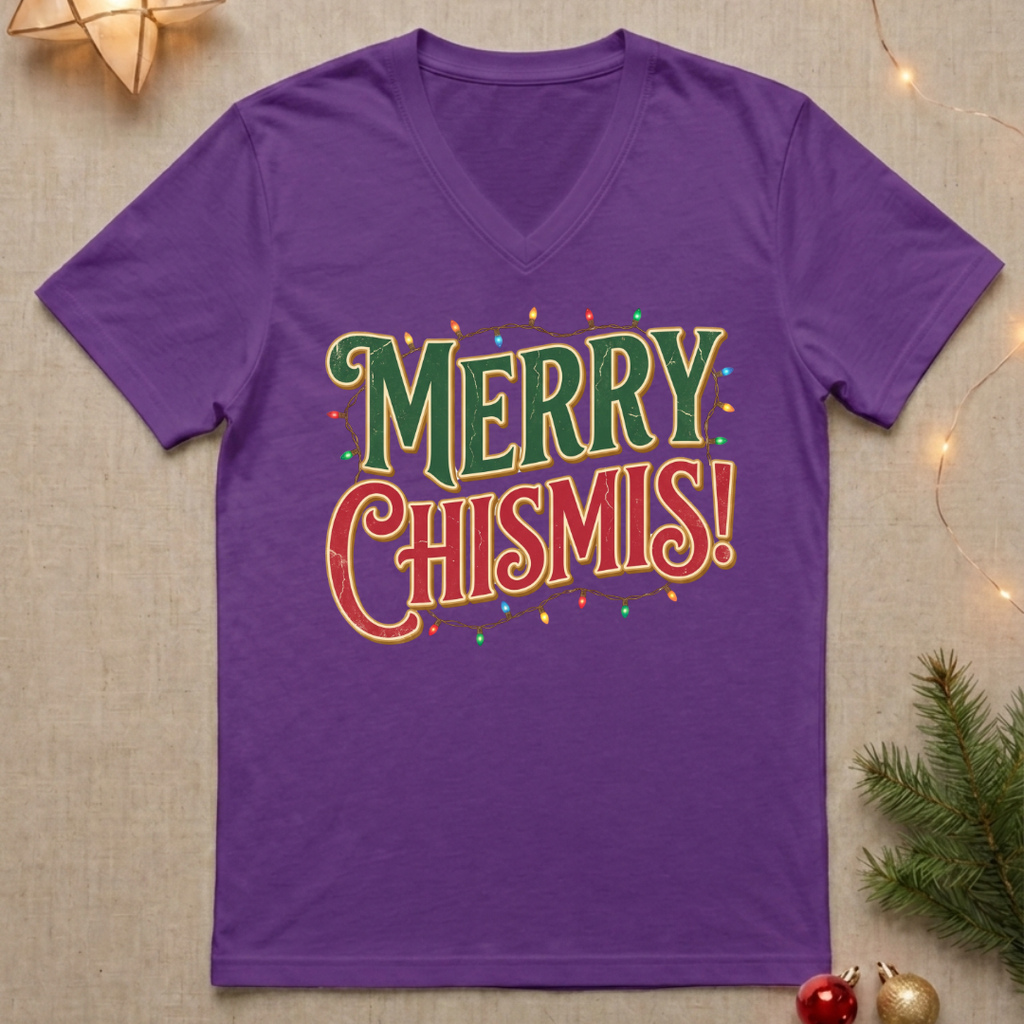 Merry Chismis! Ladies' V-Neck